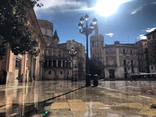 De foto`s van rondleiding door de oude stad